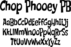 Пример шрифта Chop Phooey PB #1